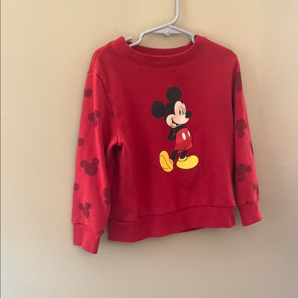 Disney Kids Red Mickey Mouse Sweatshirt